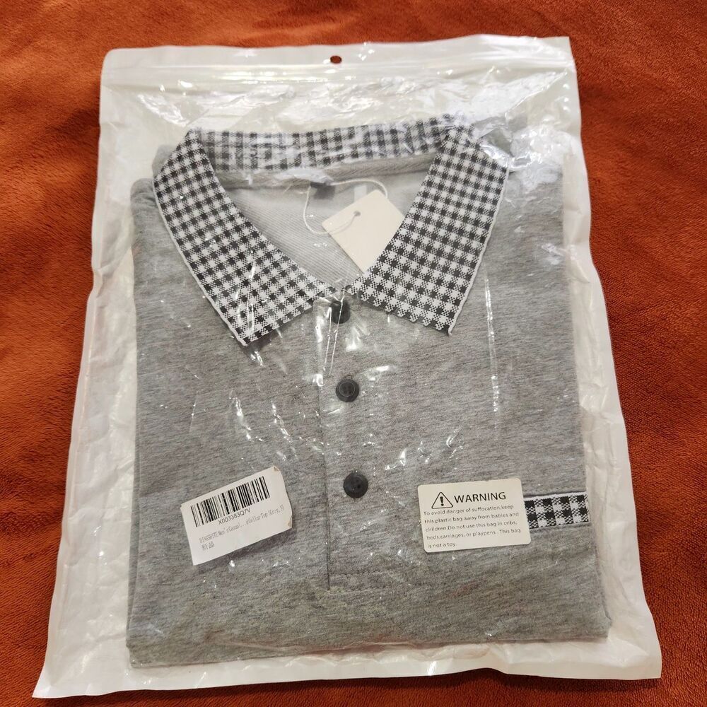 Dingshite Polo Shirt For Men Size Small Gray Color.  New - Picture 14 of 14